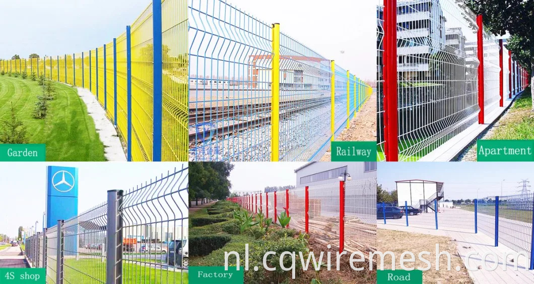 Gebogen betafence nylofor hek 3D -hek panelen gecoate rand groene tuin draad maashek